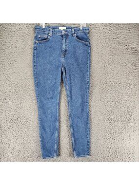 H&M Jeans Womens 14 Blue Stretch Denim Skinny